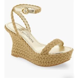 Stuart Weitzman Braida Strap Espadrille Wedge Sandal  size 11.5